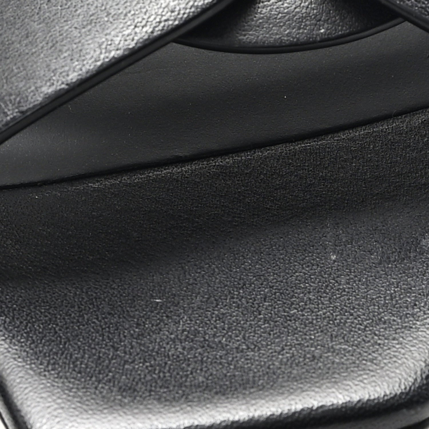 Calfskin Tribute 05 Slide Sandals 36.5 Black