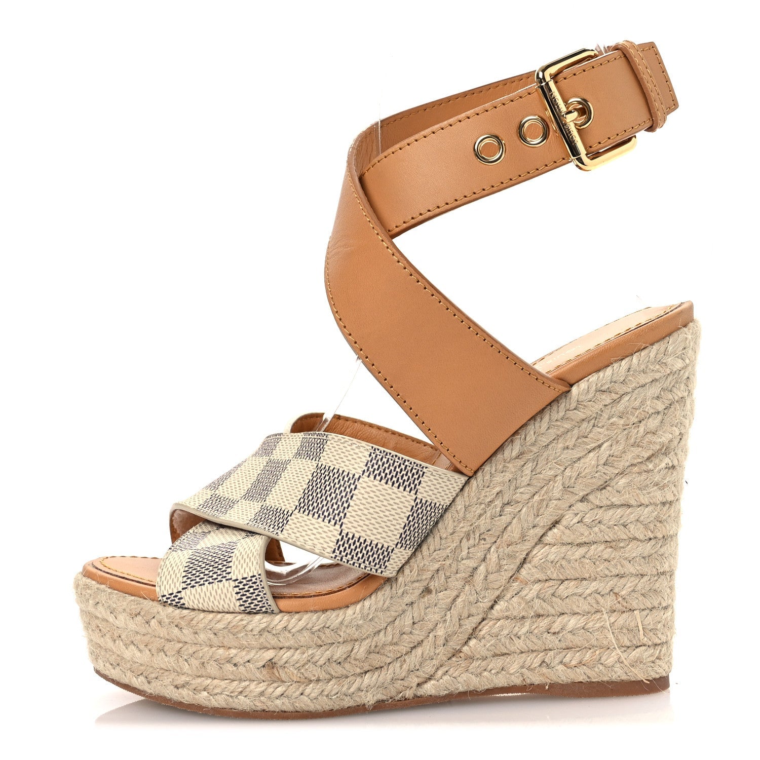 Damier Azur Starboard Wedges 35 Tan