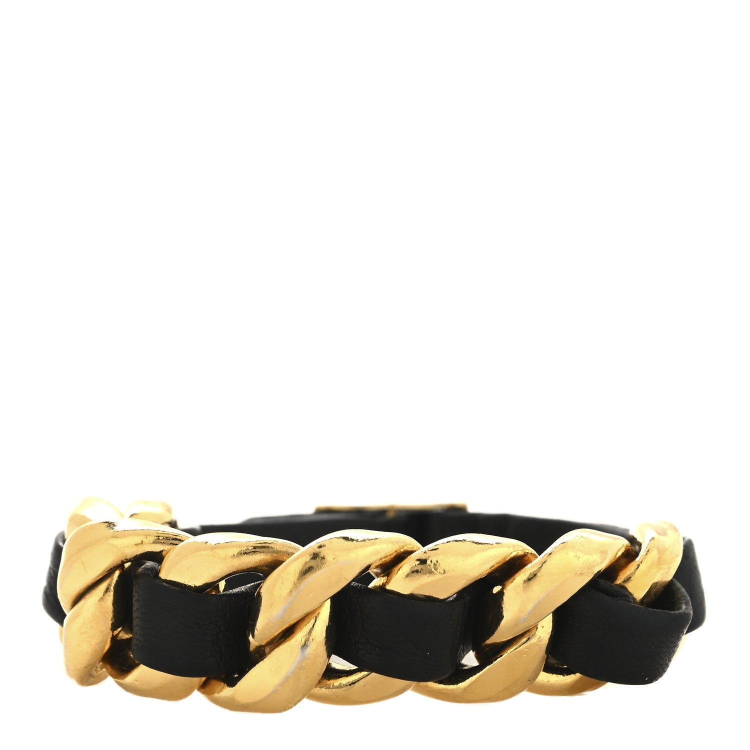 Lambskin Chain Bracelet Black