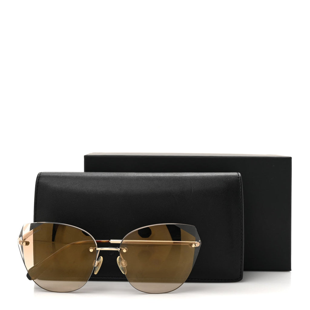 Metal Cat Eye Sunglasses 4237  Gold
