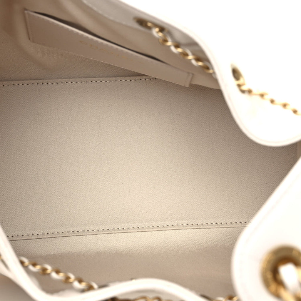 Caviar Quilted Small Chanel 25 Handbag White
