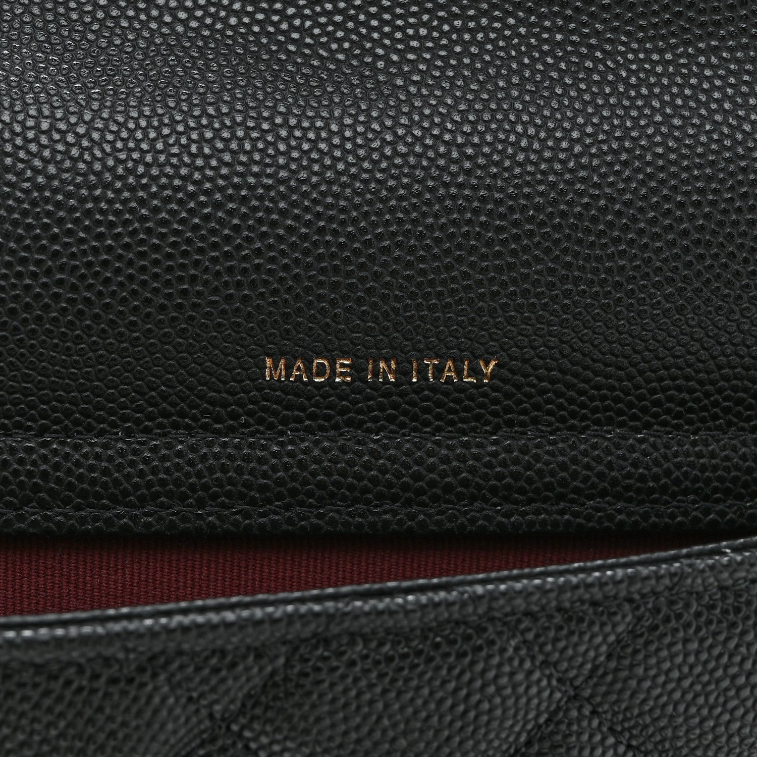 Caviar Quilted Flap Phone Holder With Chain Black