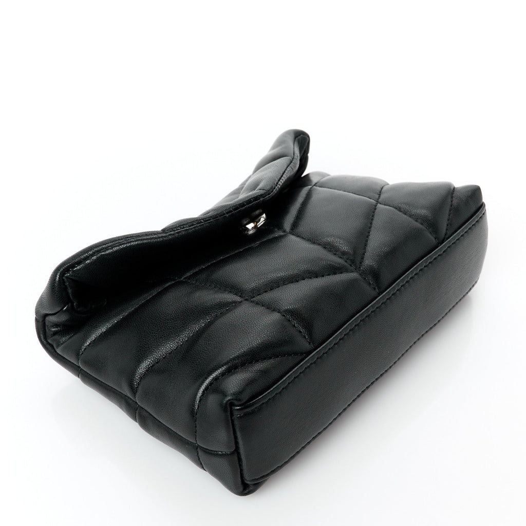 Lambskin Monogram Loulou Puffer Pouch Clutch Black