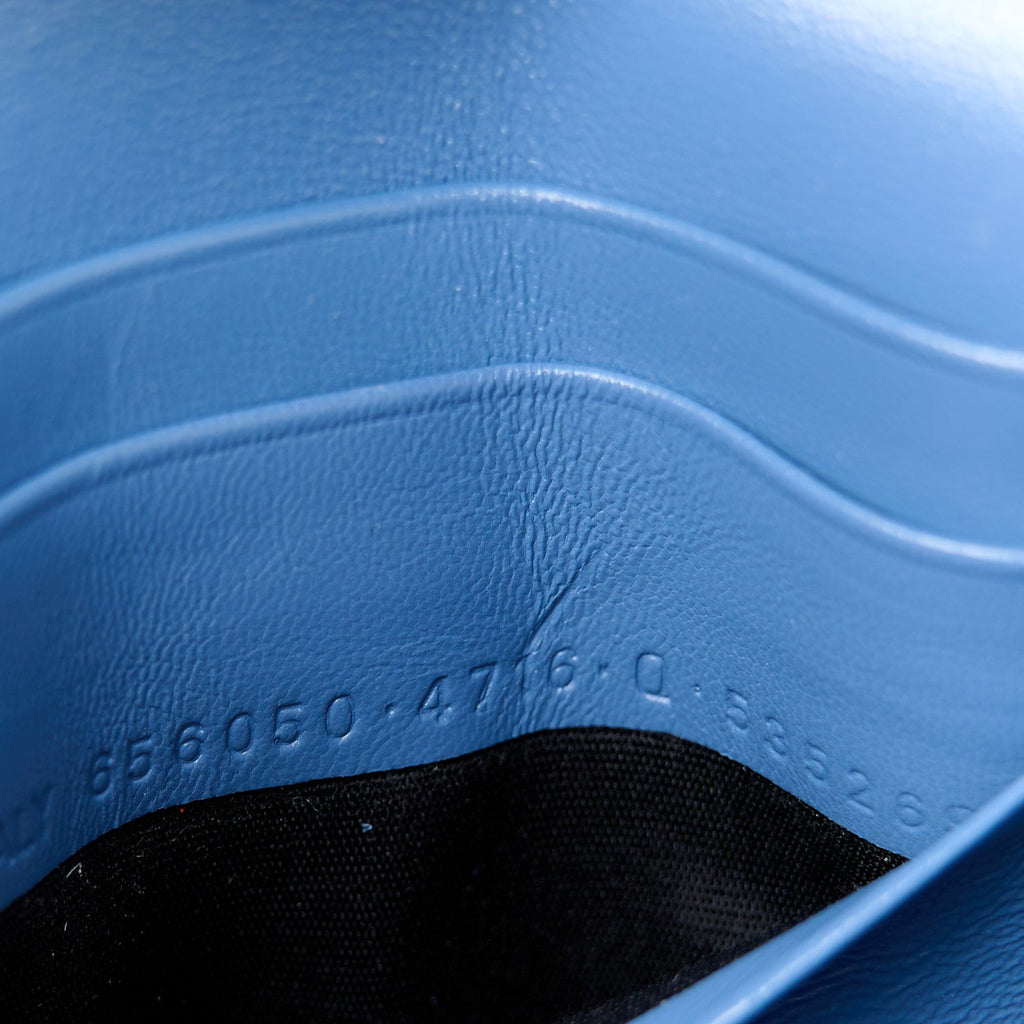 Denim BB Monogram Hourglass Chain Bag Blue