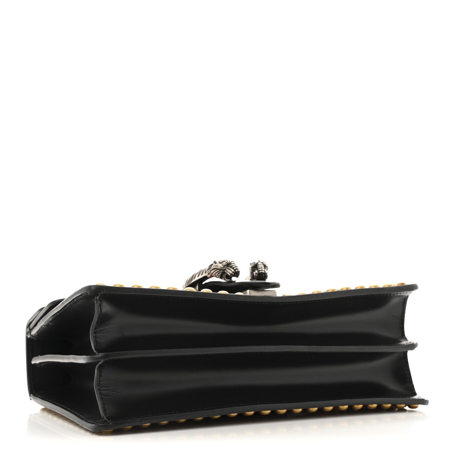 Calfskin Floral Embroidered Studded Small Dionysus Shoulder Bag Black