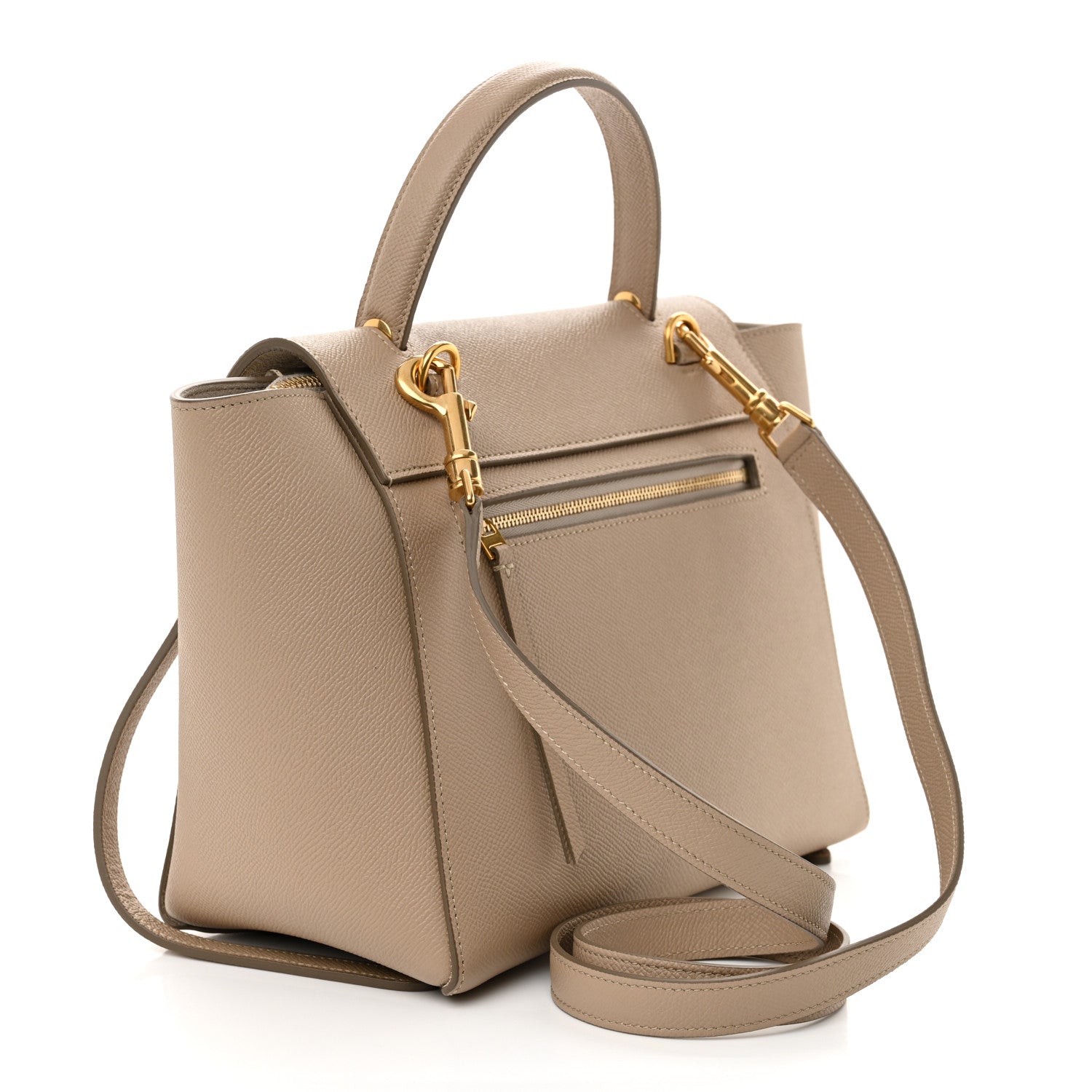 Grained Calfskin Micro Belt Bag Light Taupe