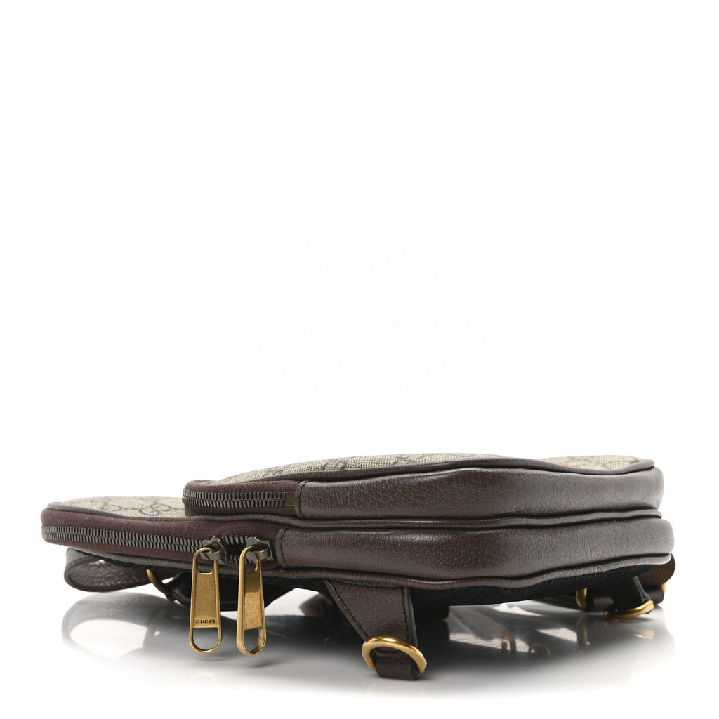 GG Supreme Monogram Web Small Ophidia Sling Backpack Beige Ebony New Acero