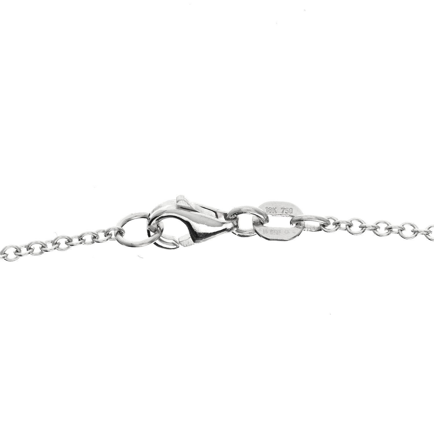 18K White Gold Diamond Y Necklace