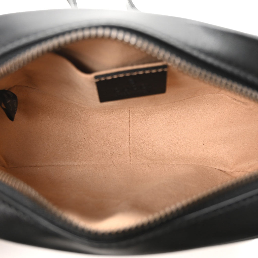 Calfskin Matelasse Mini GG Marmont Chain Shoulder Bag Black