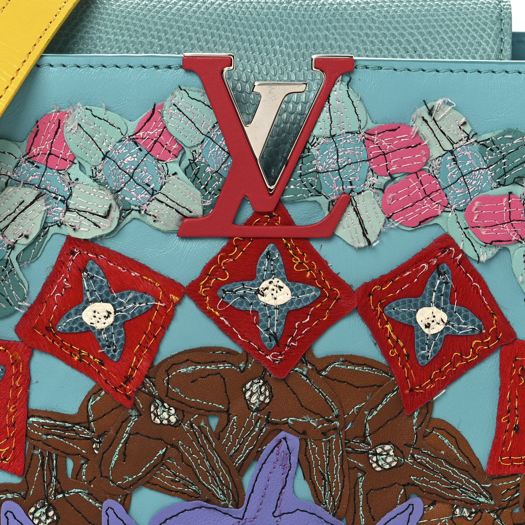 Calfskin Lizard Artycapucines Tschabalala Self PM Multicolor