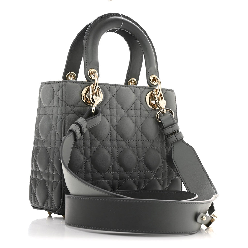 Lambskin Cannage Gradient Small My ABCDior Lady Dior Grey