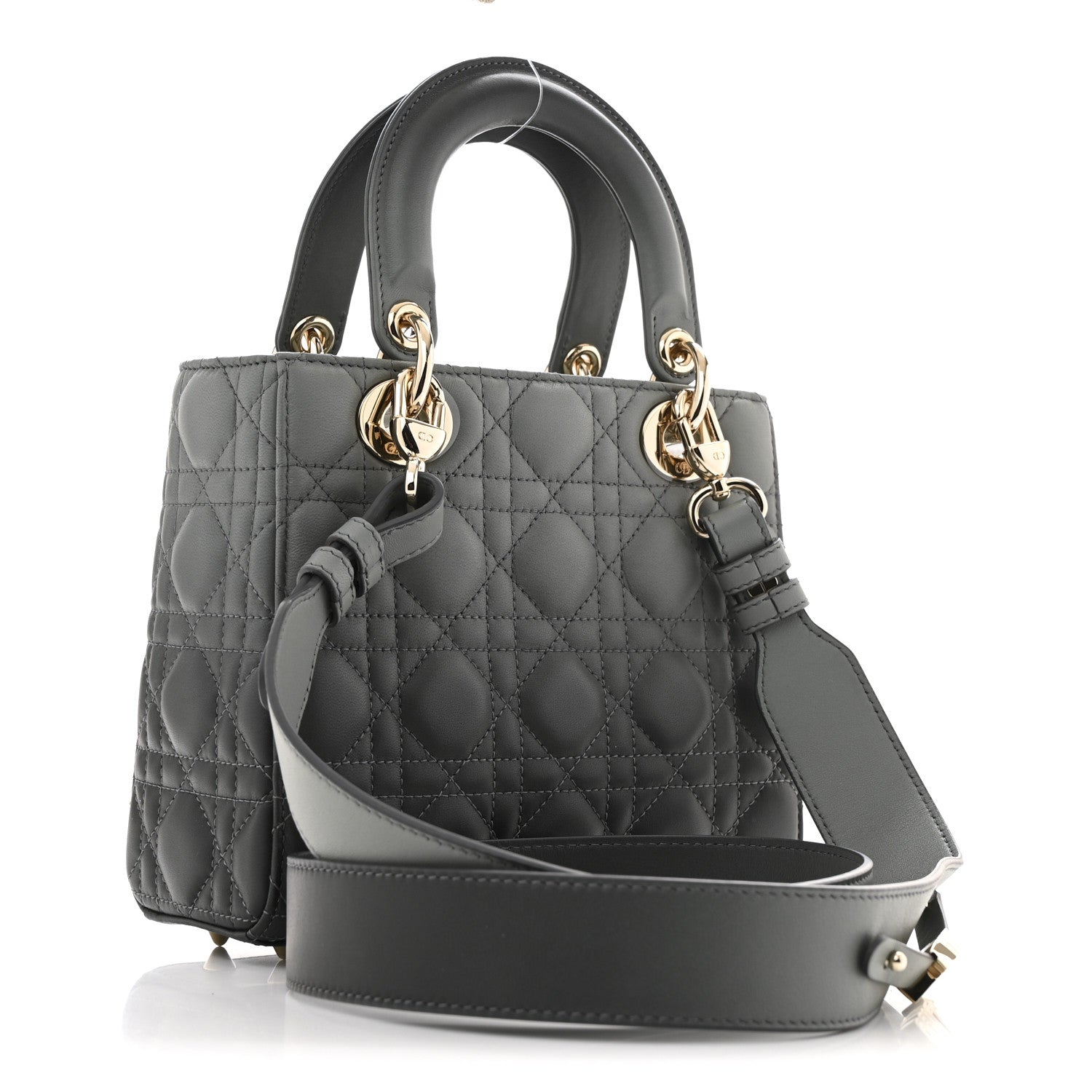 Lambskin Cannage Gradient Small My ABCDior Lady Dior Grey