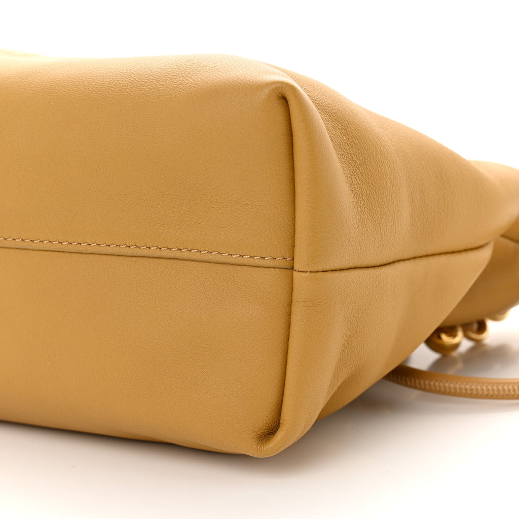 Mellow Nappa Donut Medium Chain Flamenco Knot Clutch Sahara