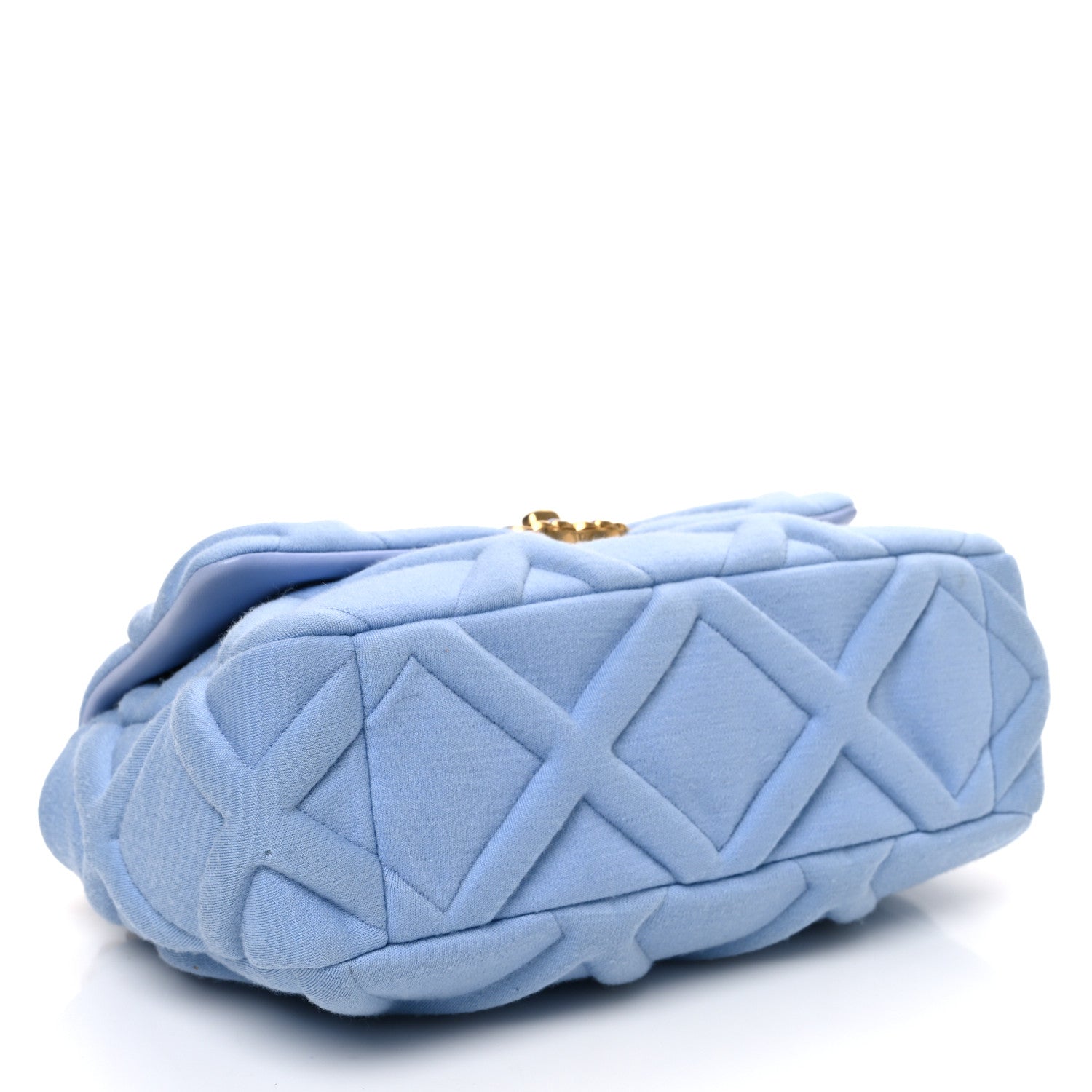 Jersey Lambskin Quilted Medium Chanel 19 Flap Light Blue