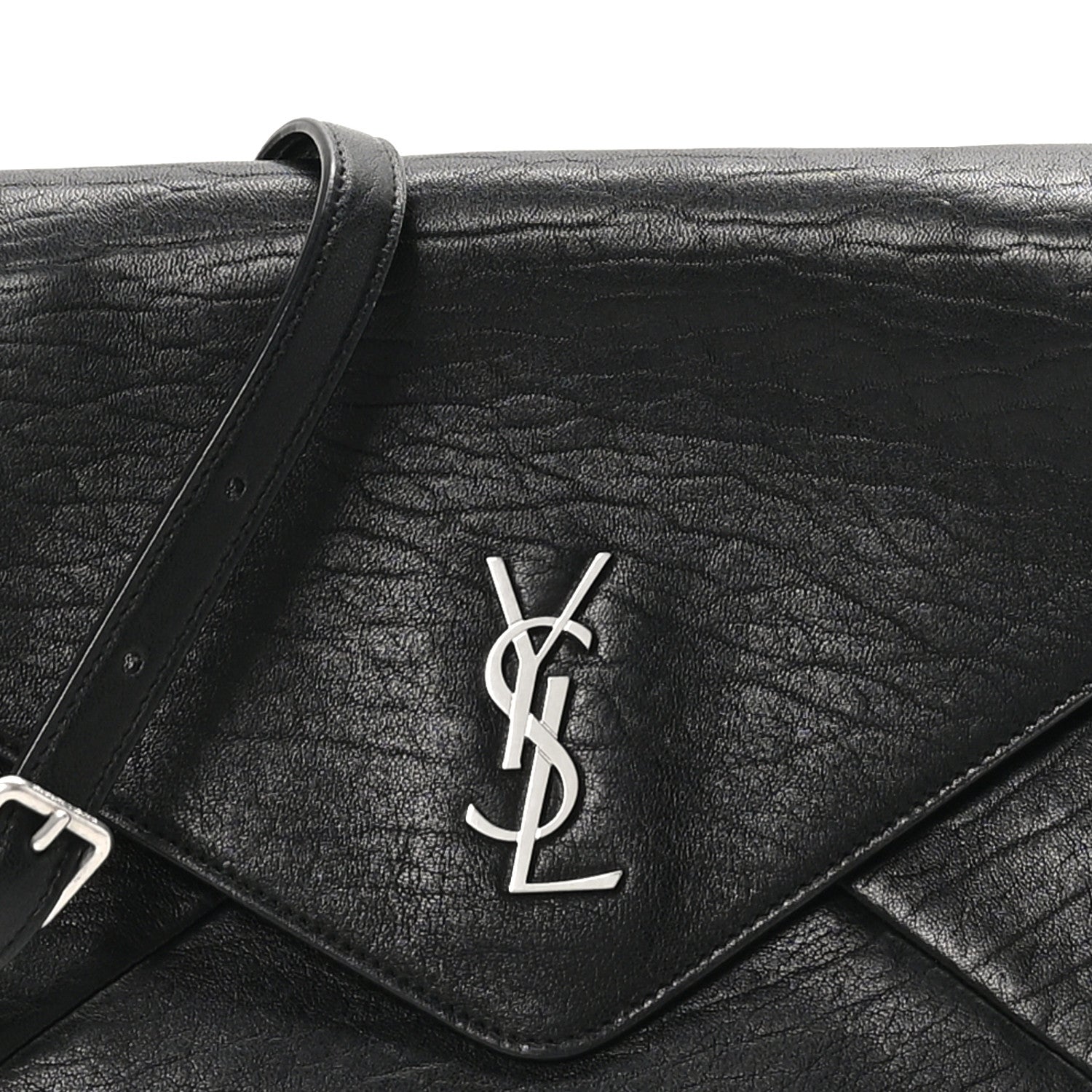 Lambskin Cassandre Envelope Messenger Black