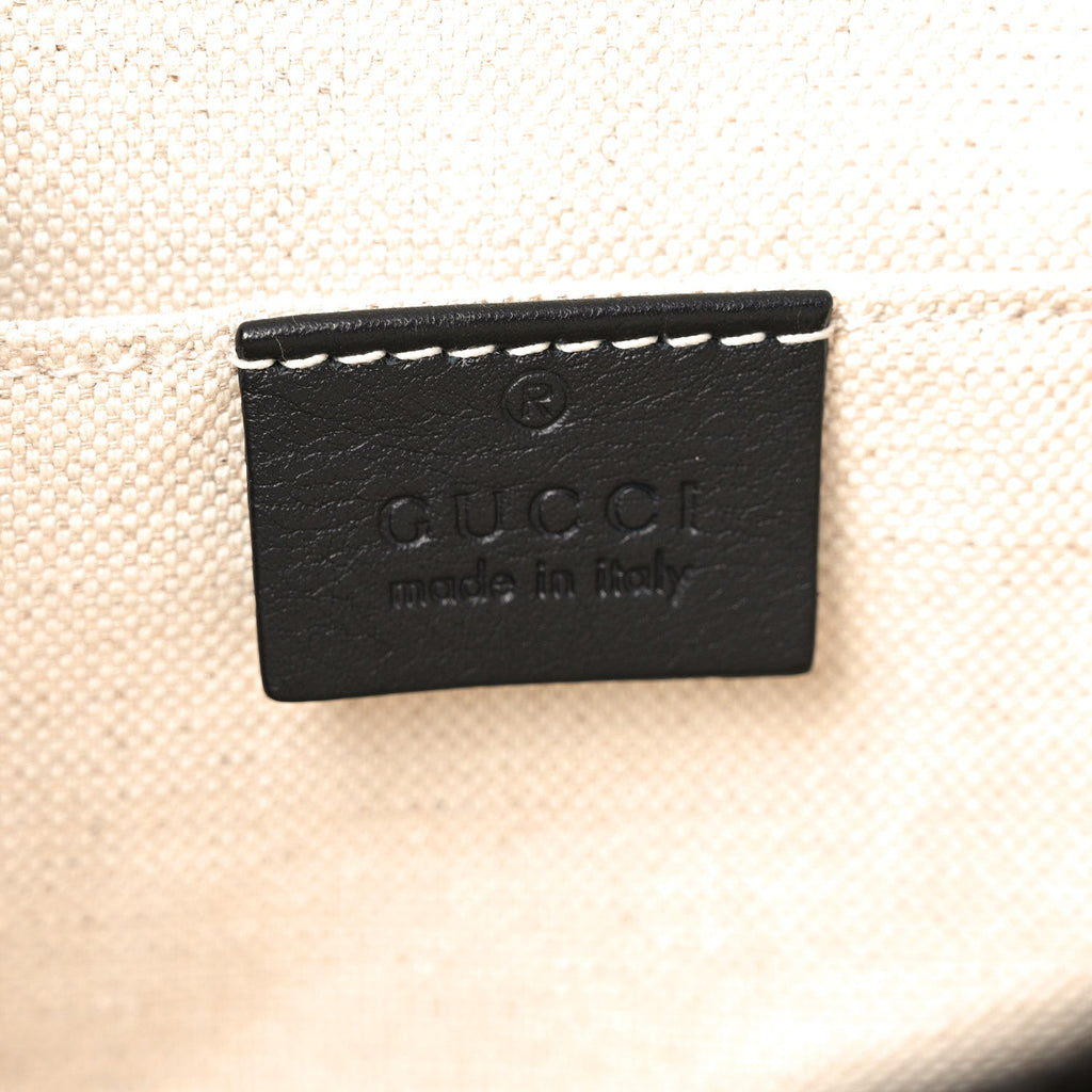 Calfskin Bamboo Web Large Dionysus Top Handle Bag Black Bright Evergreen Hibiscus Red