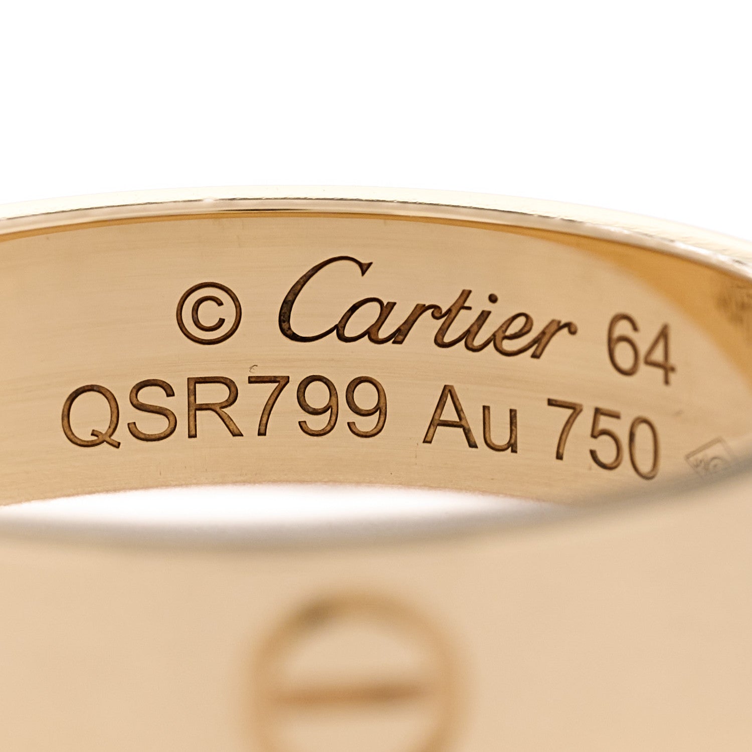 18K Yellow Gold 5.5mm LOVE Ring 64 10.75