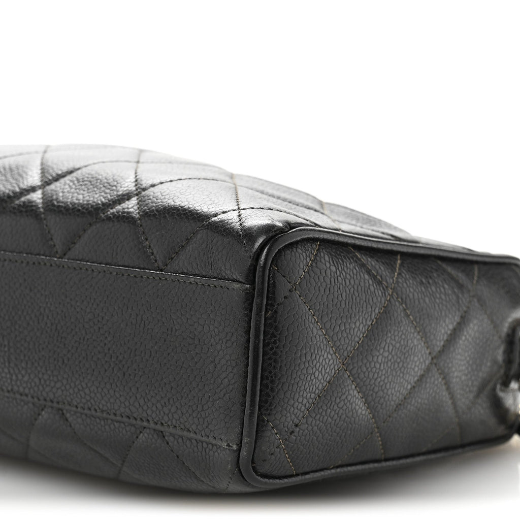 Caviar Quilted Camera Case Black
