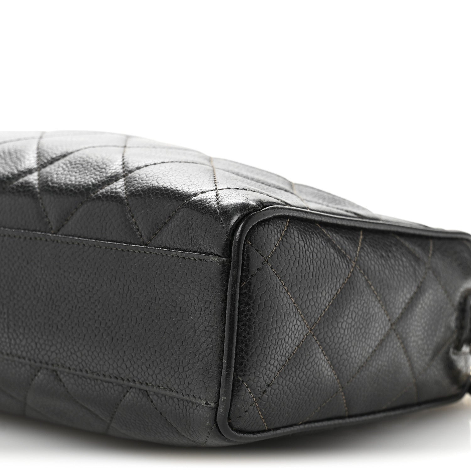 Caviar Quilted Camera Case Black