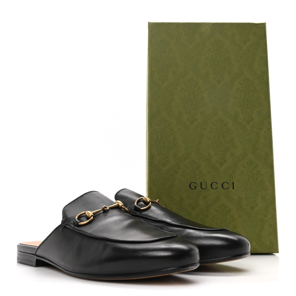 Calfskin Womens Princetown Slippers 39 Black