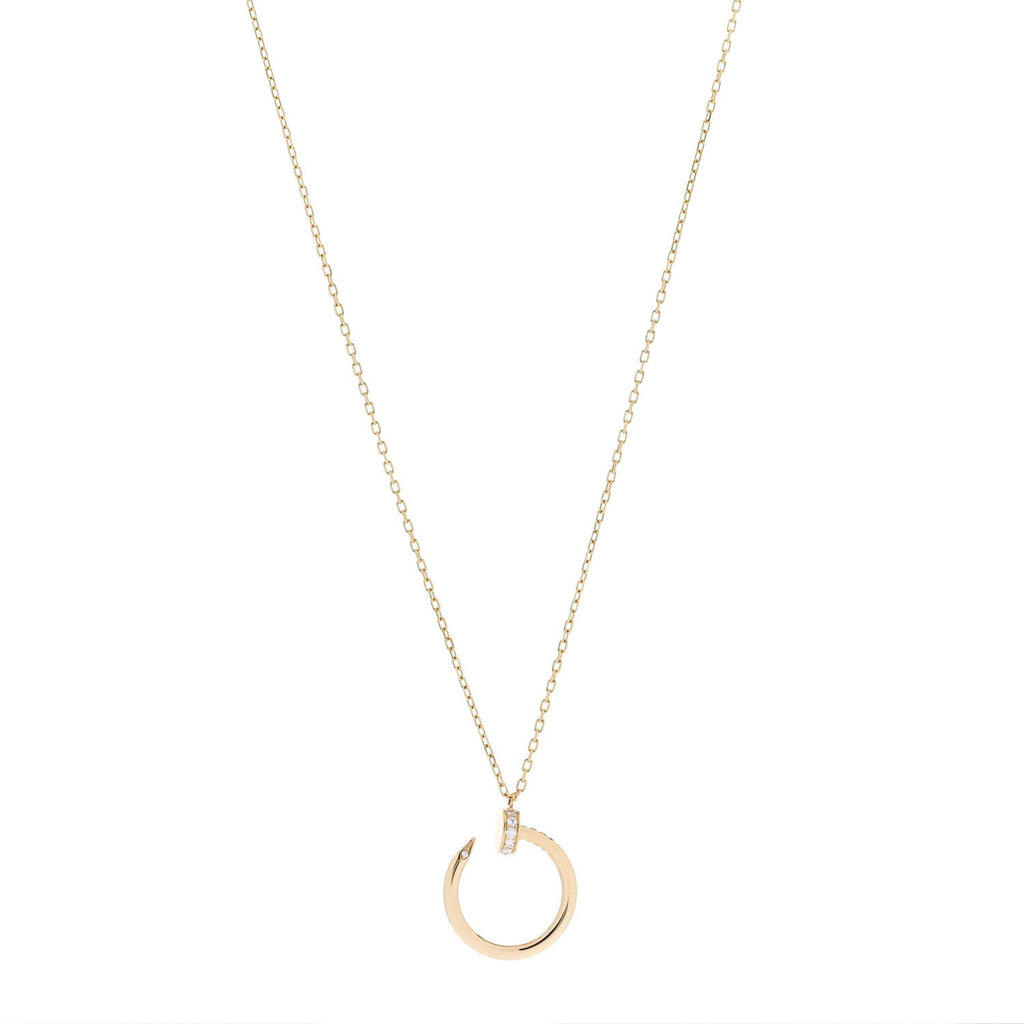 18K Yellow Gold Diamond Juste Un Clou Pendant Necklace