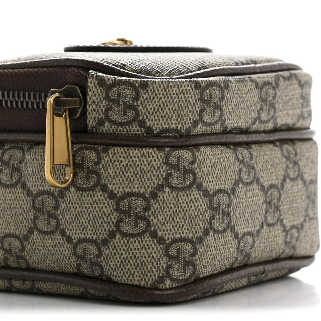 GG Supreme Monogram Mini Neo Vintage Double Zip Messenger Bag Beige New Acero Crop