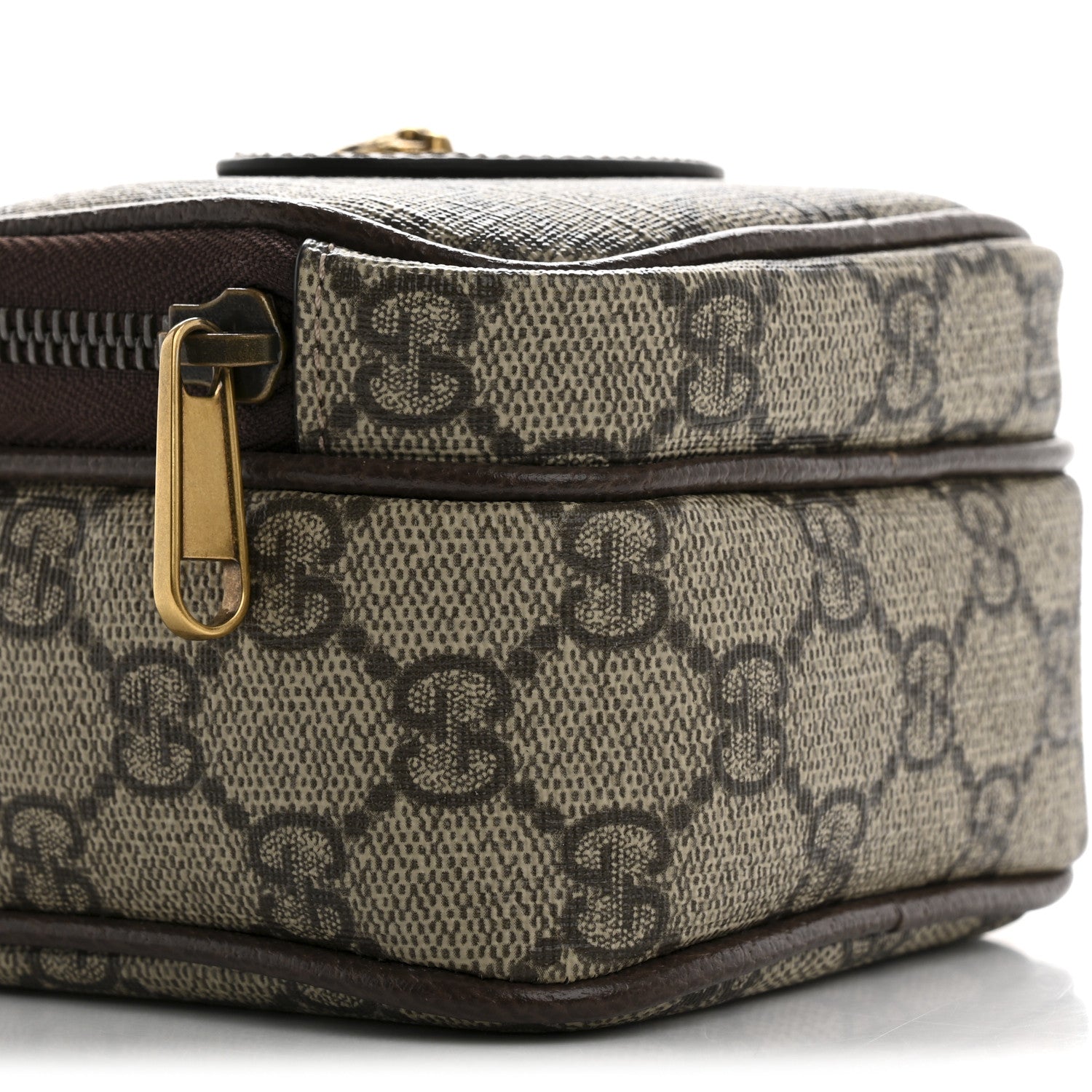 GG Supreme Monogram Mini Neo Vintage Double Zip Messenger Bag Beige New Acero Crop