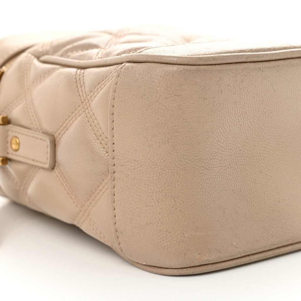 Grain de Poudre Quilted 80's Vanity Bag Dark Beige