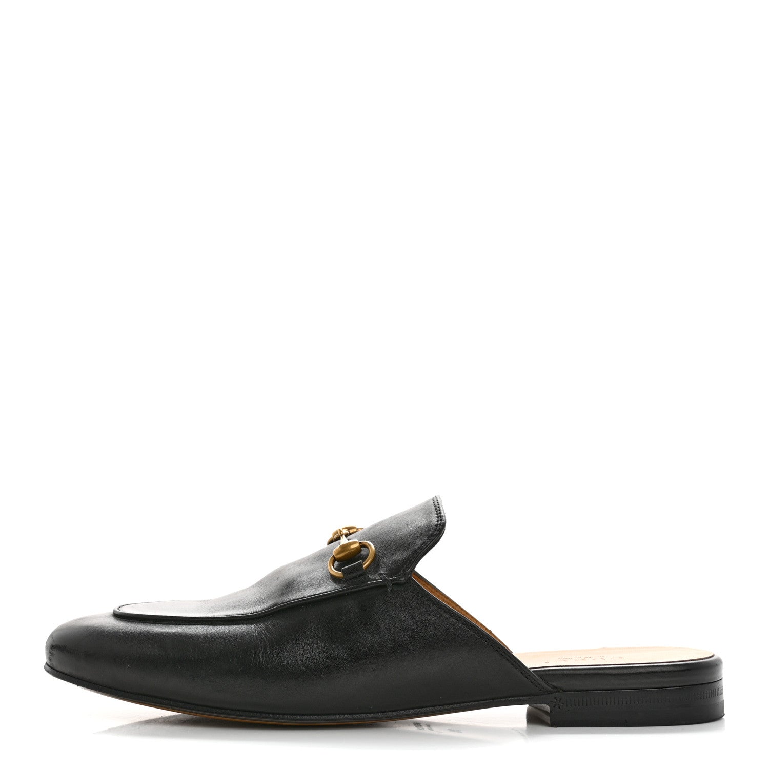 Calfskin Womens Princetown Slippers 38 Black