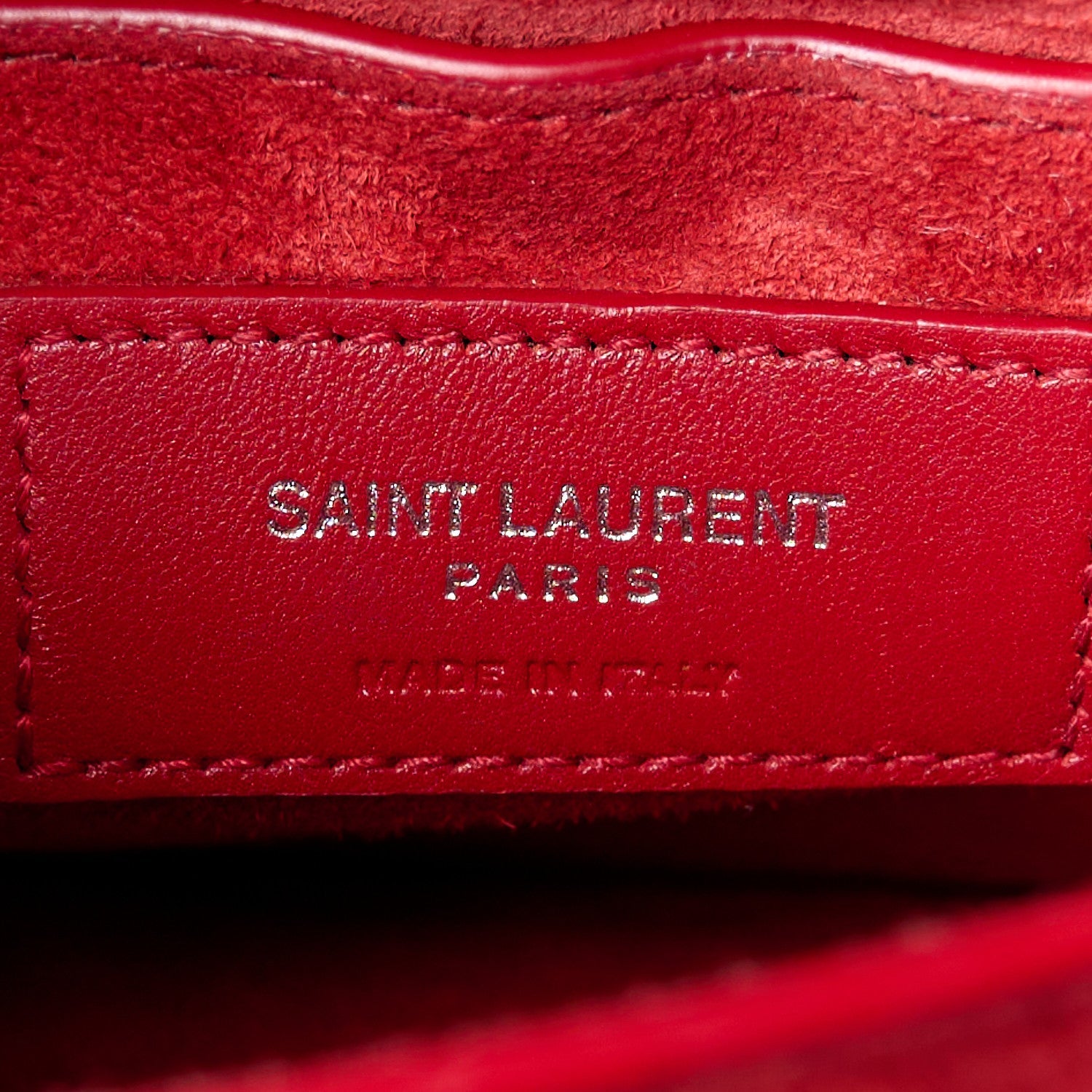 Calfskin Crocodile Embossed Medium Monogram Sunset Rouge Eros