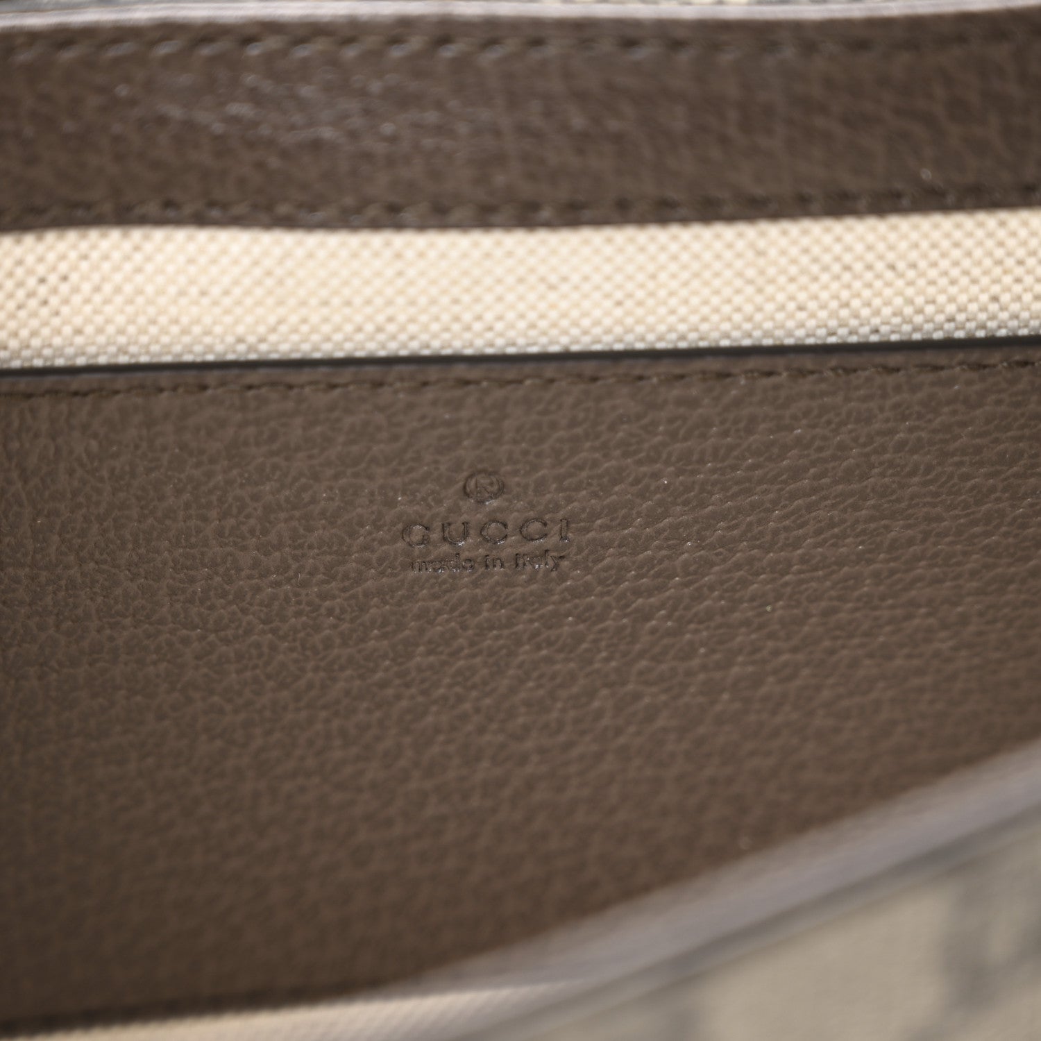 GG Supreme Monogram Textured Dollar Calfskin Web Mini Ophidia Envelope Shoulder Bag Beige Ebony New Acero