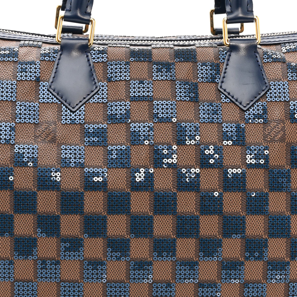 Damier Paillettes Speedy 30 Blue