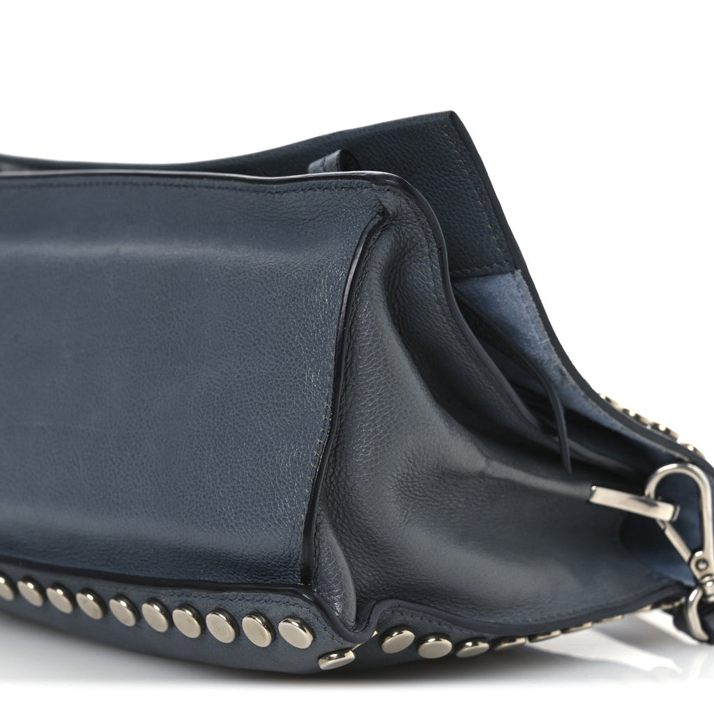 Glace Calf Studded Etiquette Flap Marmo Astrale