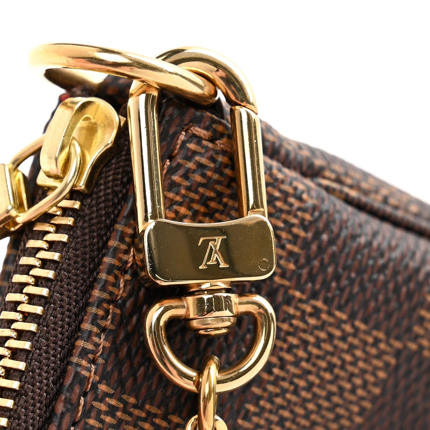 Damier Ebene 2019 Christmas Animation Mini Pochette Accessories Red