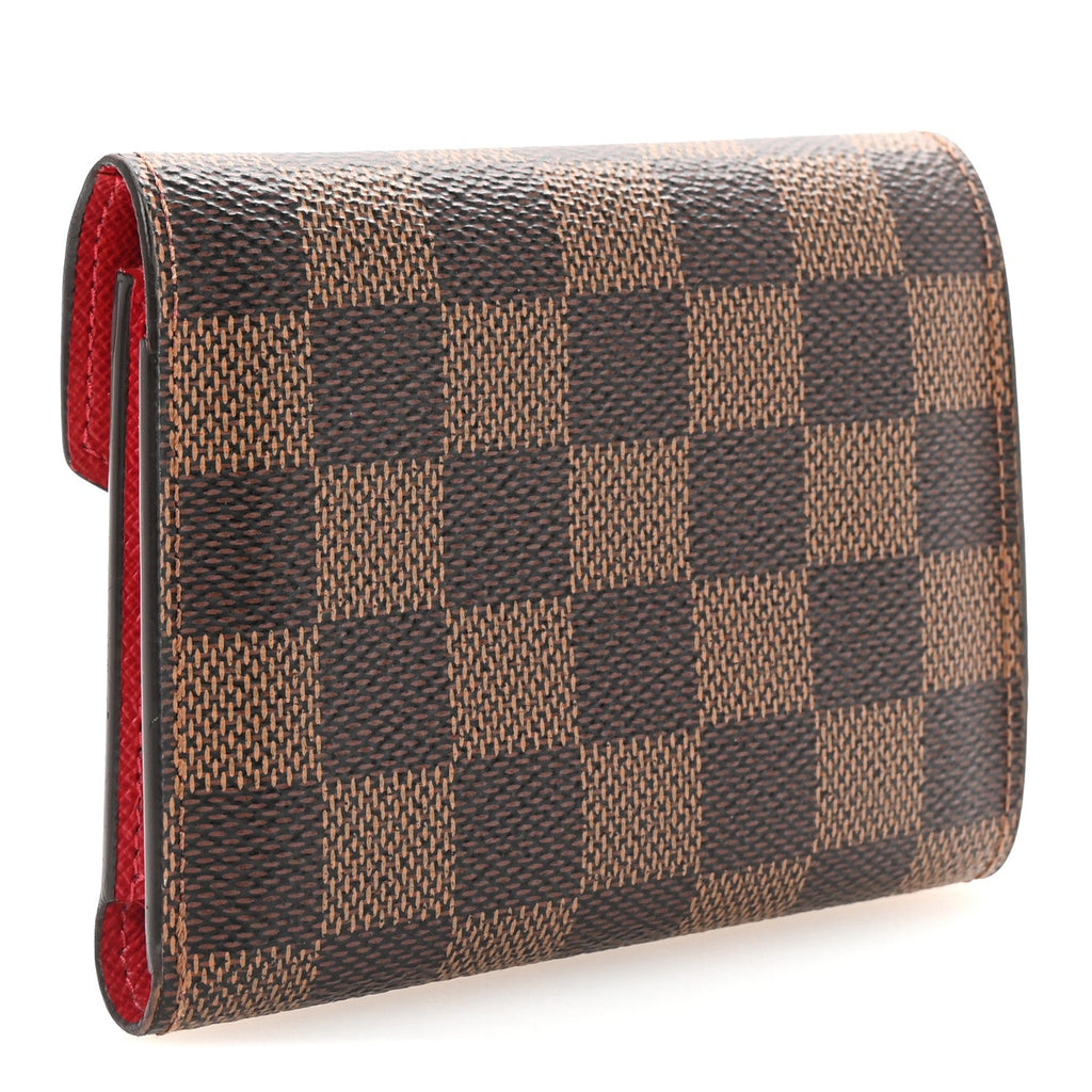 Damier Ebene Victorine Wallet Red