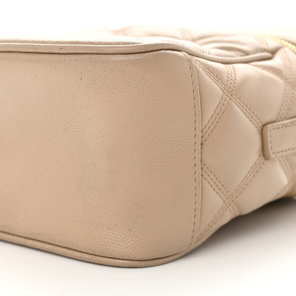 Grain de Poudre Quilted 80's Vanity Bag Dark Beige