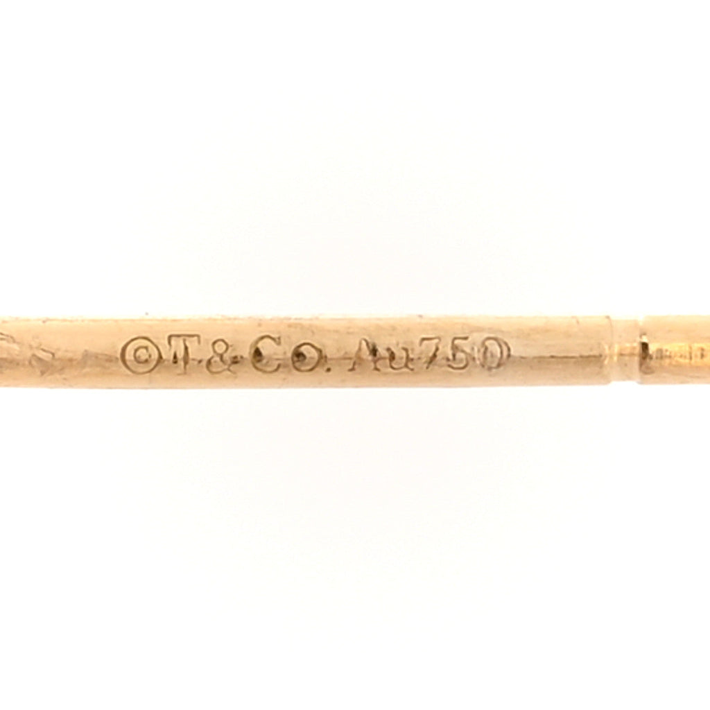 18K Yellow Gold Medium T Wire Hoop Earrings