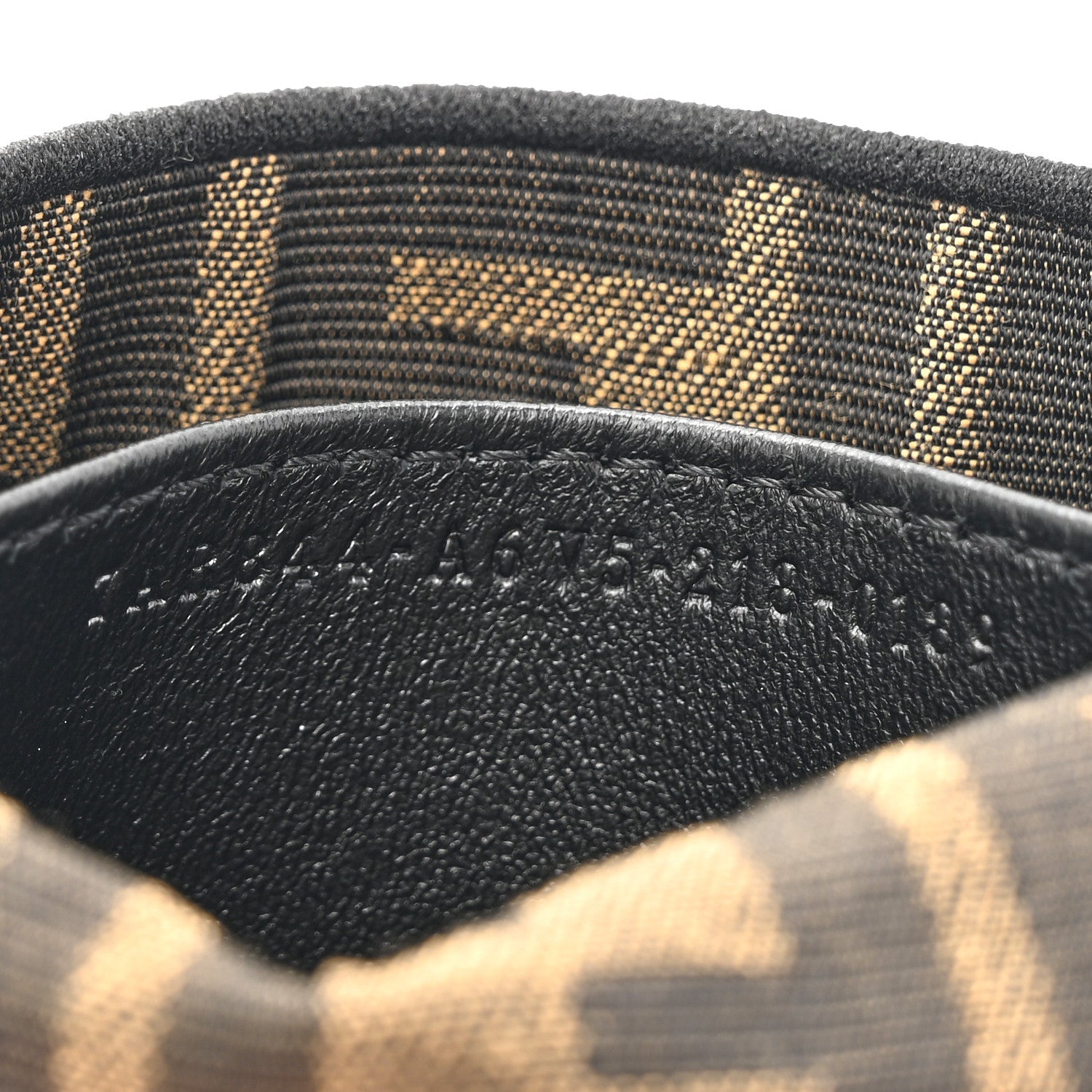 Fabric Jacquard FF 1974 Nano Baguette Charm Tobacco Moro Black