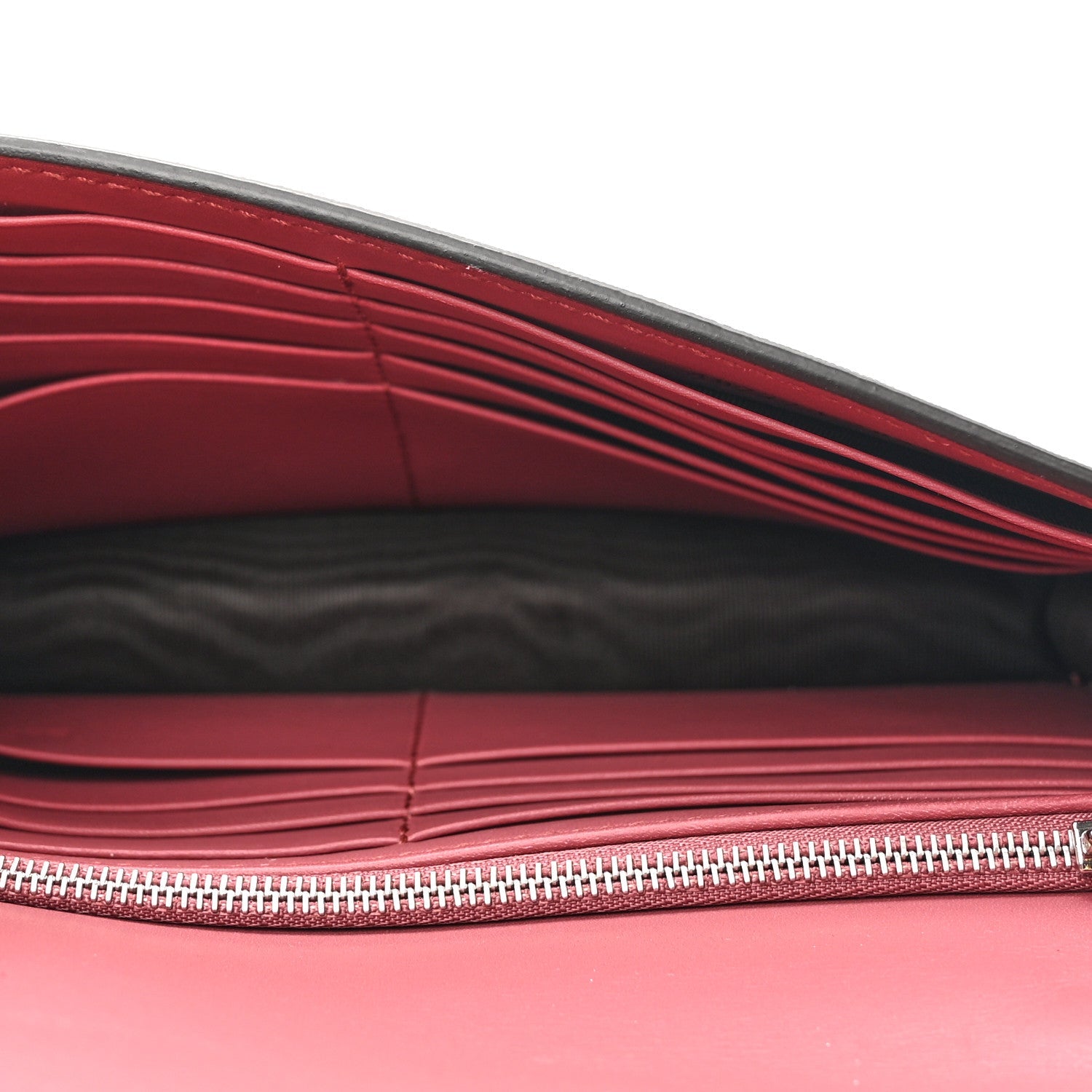 GG Supreme Monogram Blooms Chain Wallet Beige Multicolor Dry Rose