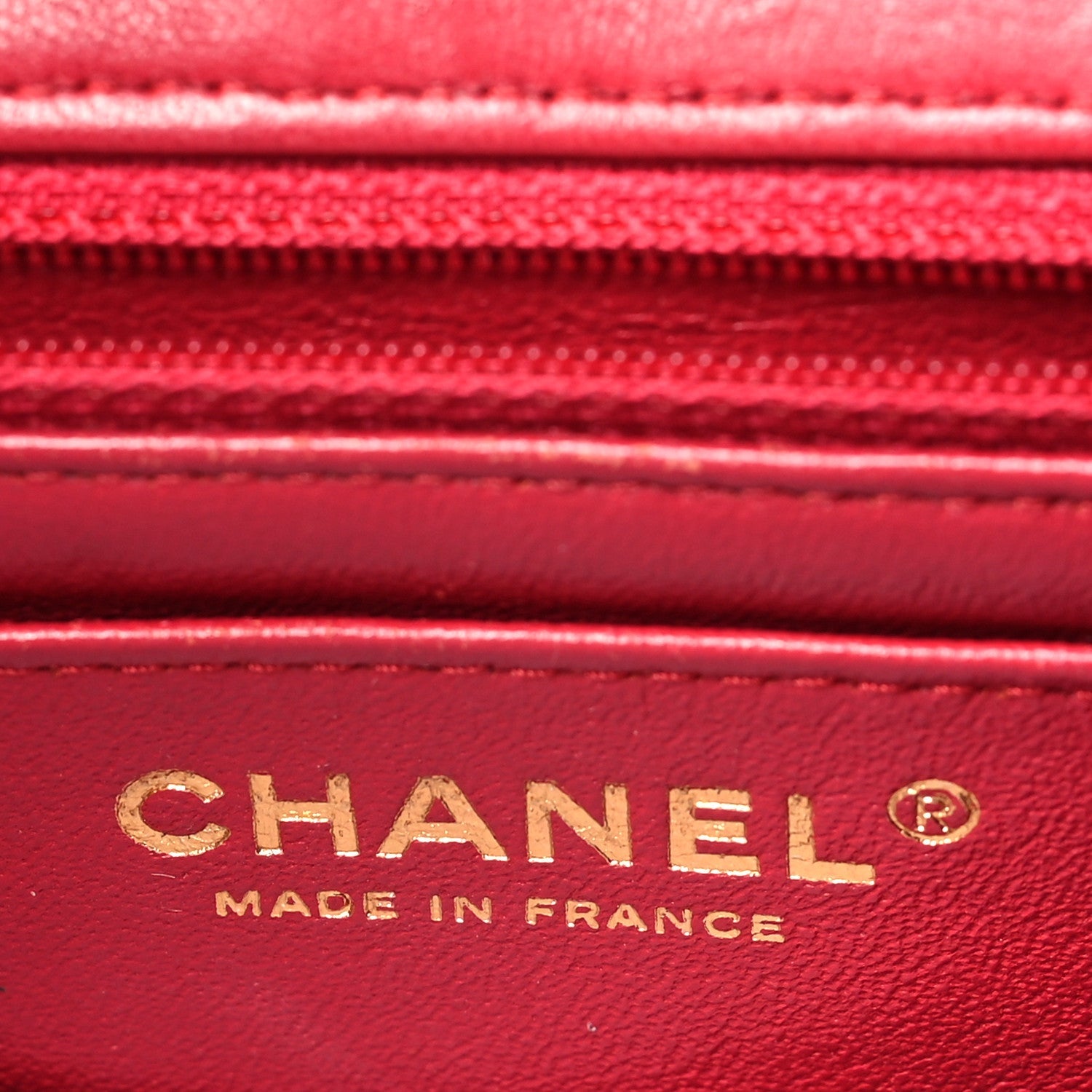 Lambskin Quilted Mini Rectangular Flap Dark Pink