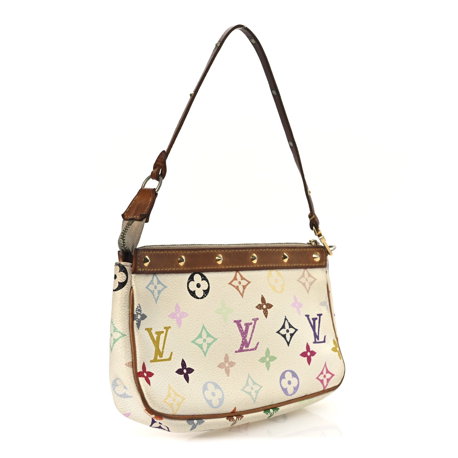 Monogram Multicolor Pochette Accessories White
