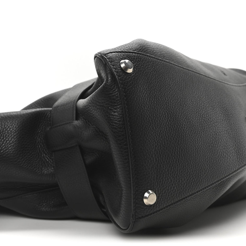 Grained Calfskin Waist Bag Black
