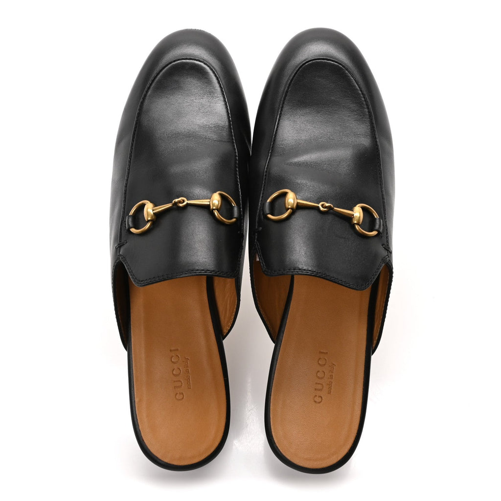 Calfskin Womens Princetown Slippers 39 Black