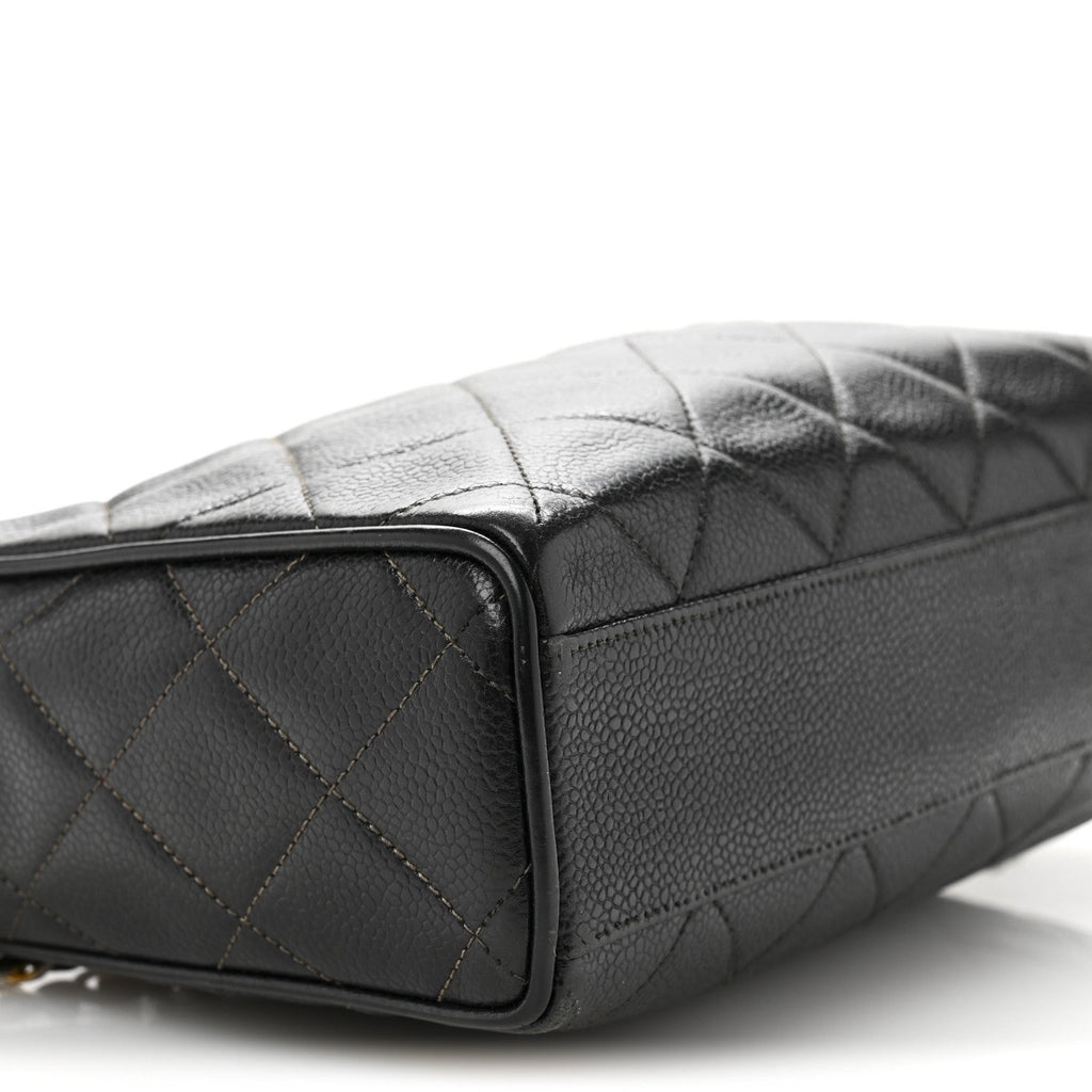 Caviar Quilted Camera Case Black