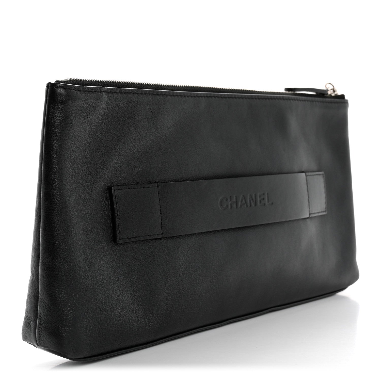 Metallic Calfskin Keyboard Pouch Black