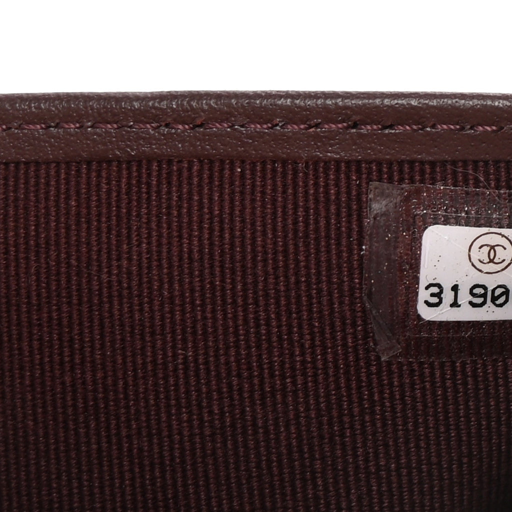 Caviar Quilted Compact Flap Wallet Black