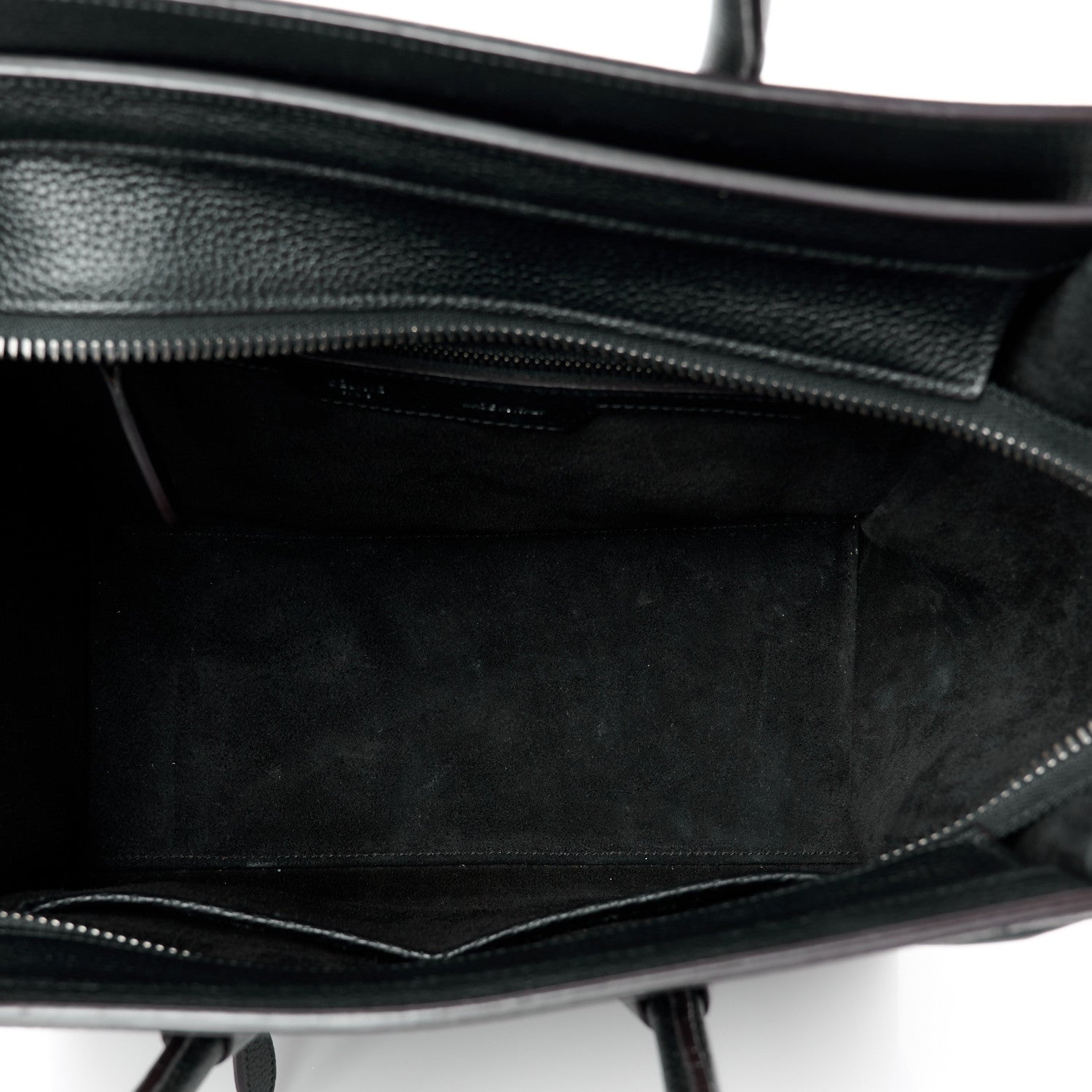 Drummed Calfskin Micro Luggage Black