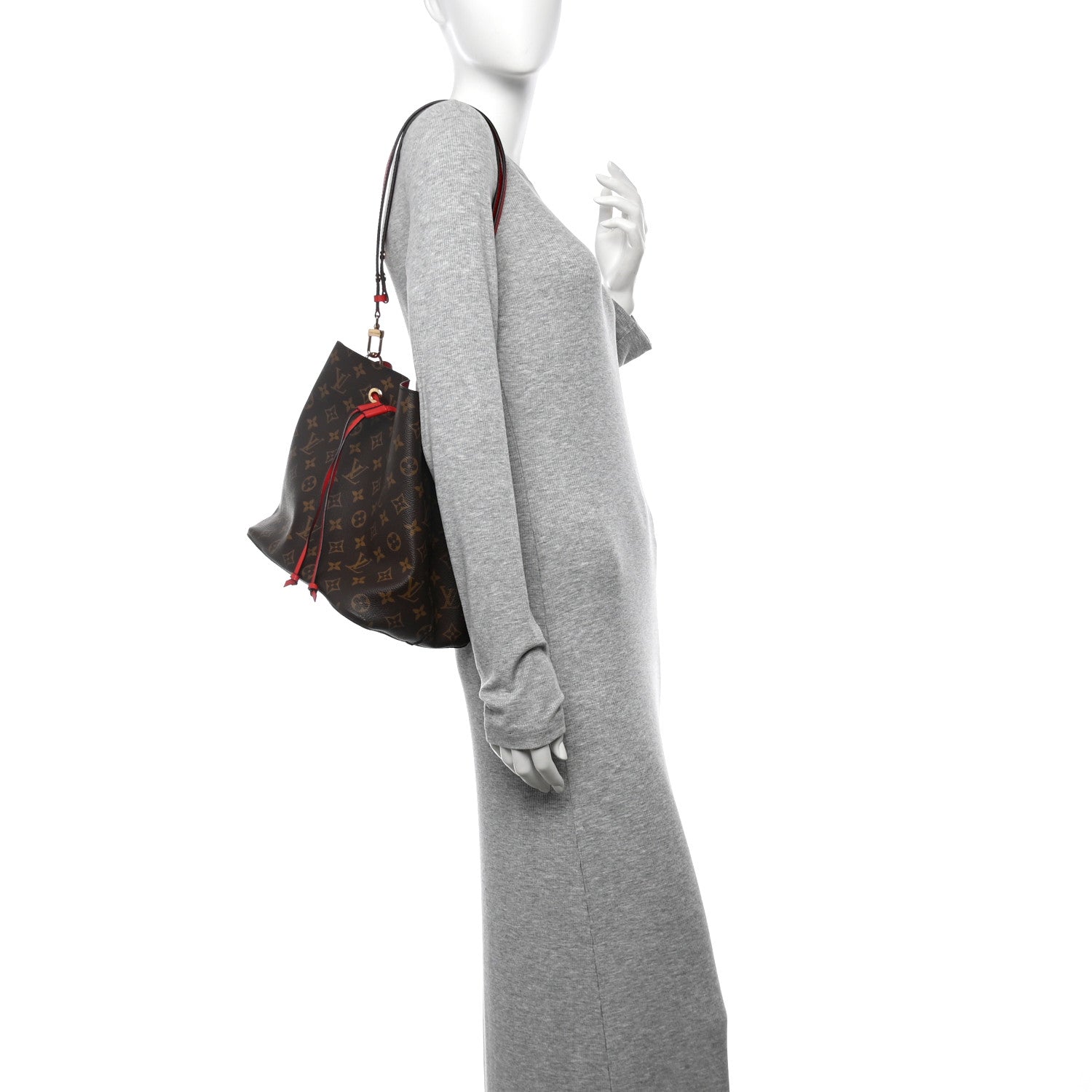 Monogram Braided Neonoe Coquelicot