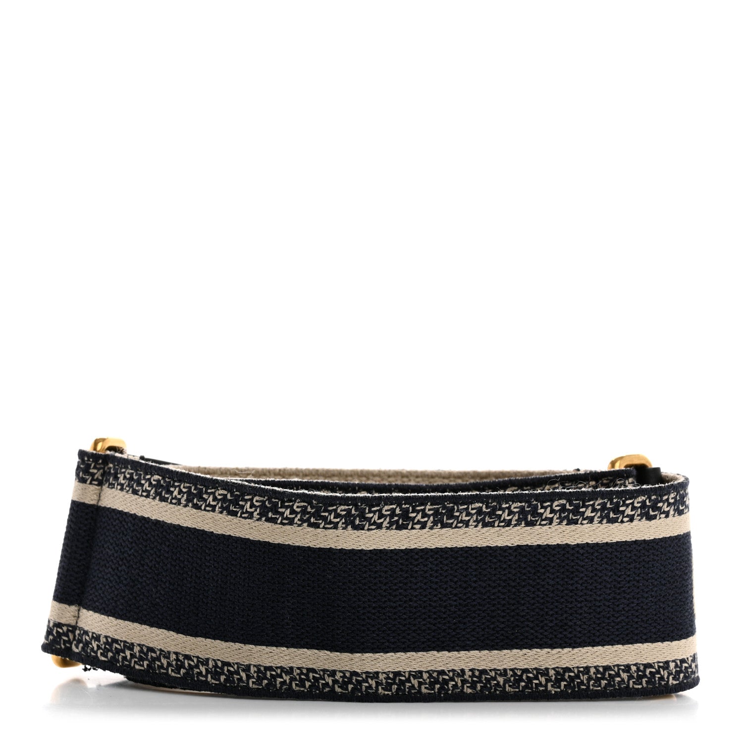 Canvas Embroidered Shoulder Strap Black