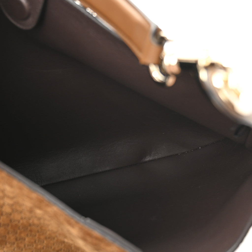 GG Suede B Large Shoulder Bag Brown